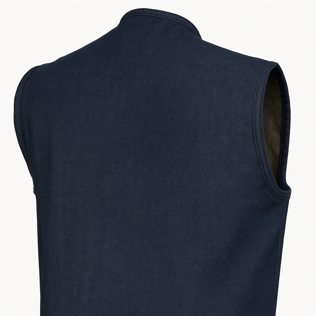 Midnight Forge – Men's Motorcycle Denim Vest