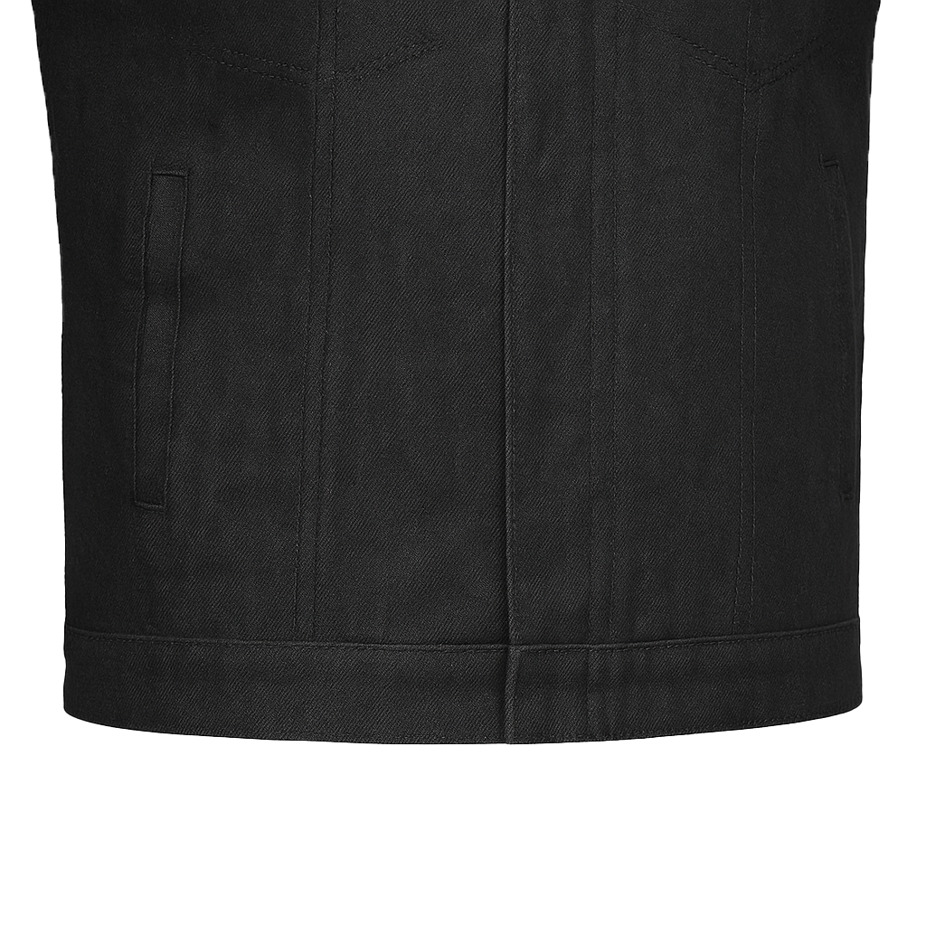 Midnight Forge – Men's Motorcycle Denim Vest