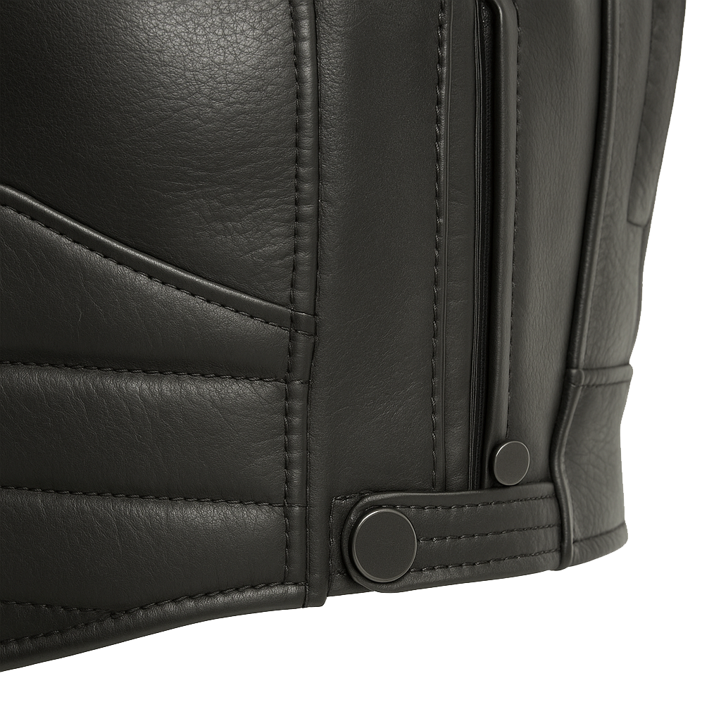 Carbon Phantom – Men's Leather Motorcycle Jacket