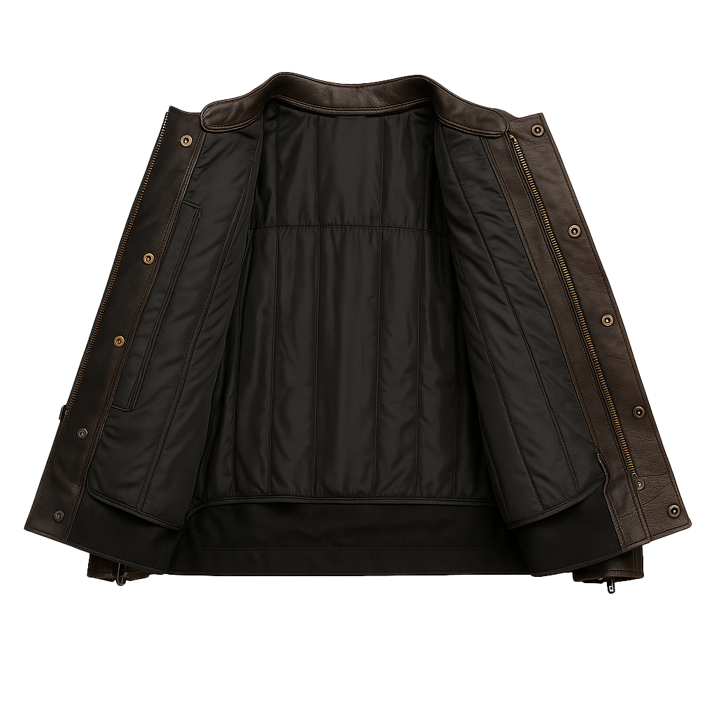 Stealth Commander Man's Motorcycle Leather Jacket