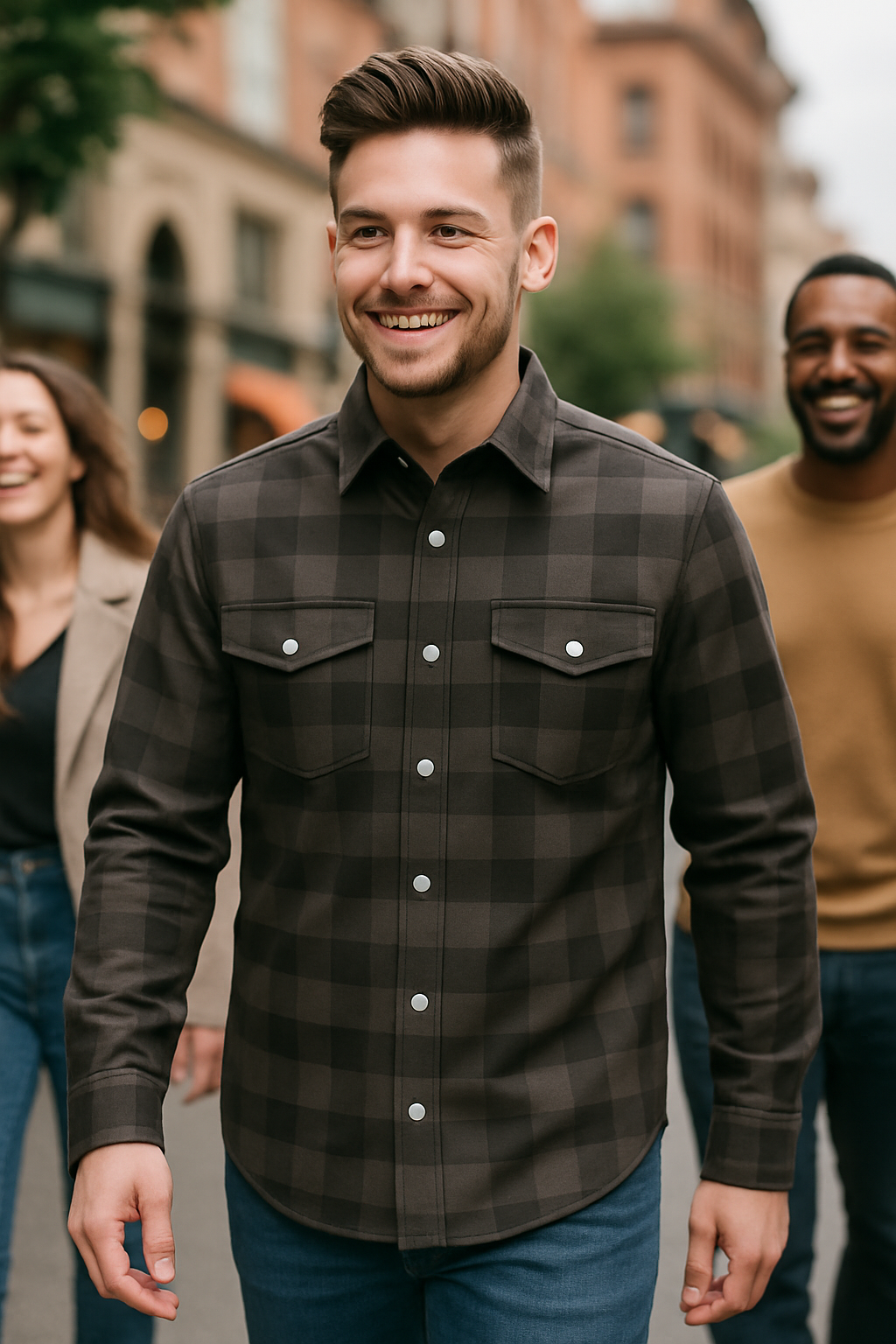 Urban Timber Men’s Charcoal Flannel Shirt
