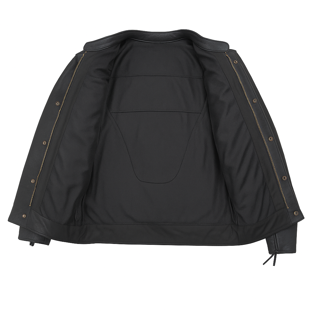 Stealth Commander Man's Motorcycle Leather Jacket