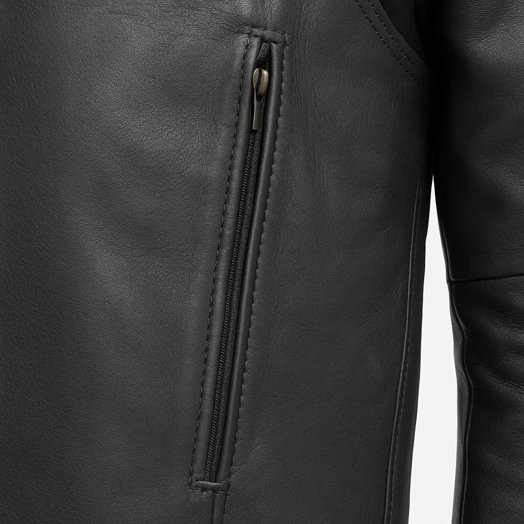 Stealth Commander Man's Motorcycle Leather Jacket