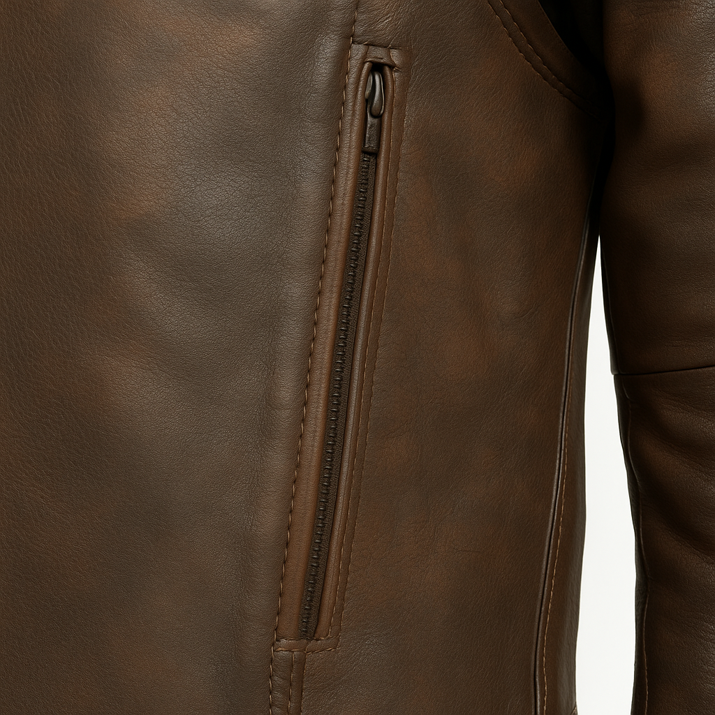 Stealth Commander Man's Motorcycle Leather Jacket