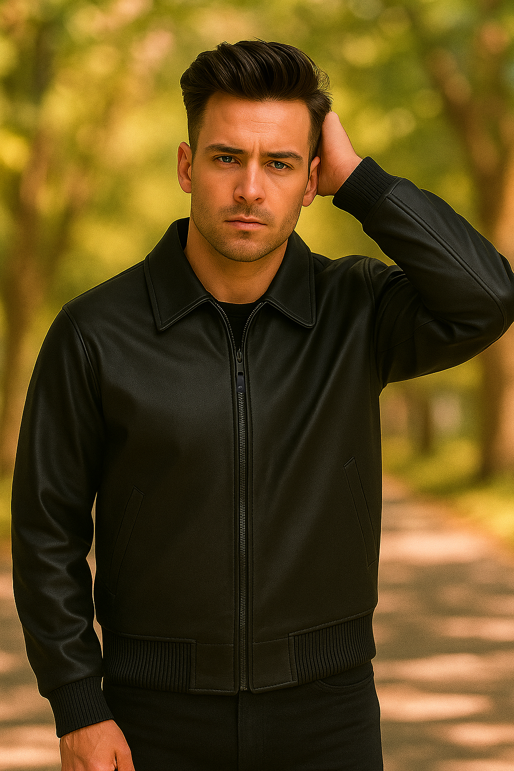 Midnight Allister Men's Leather Jacket