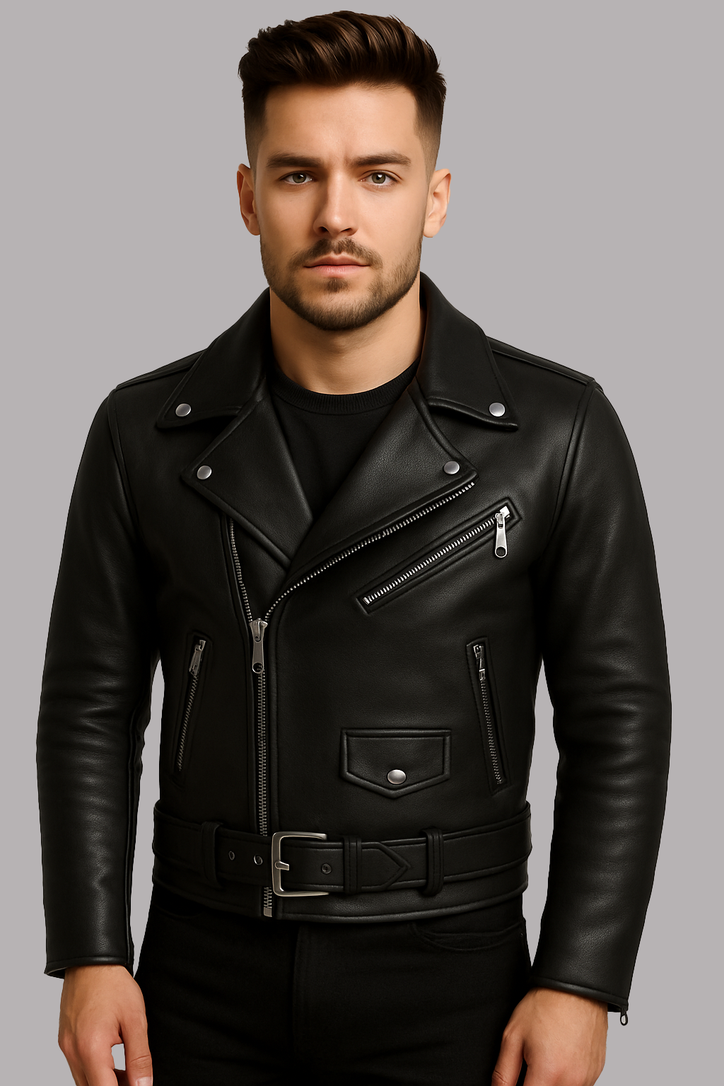 Bronco Blaze Man's Motorcycle Leather Jacket