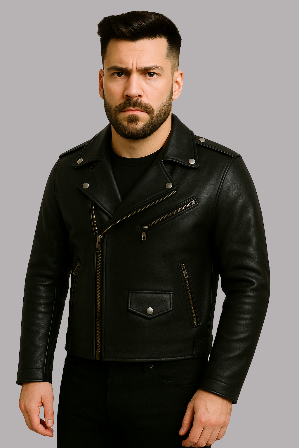 Roadburn Man's Motorcycle Leather Jacket