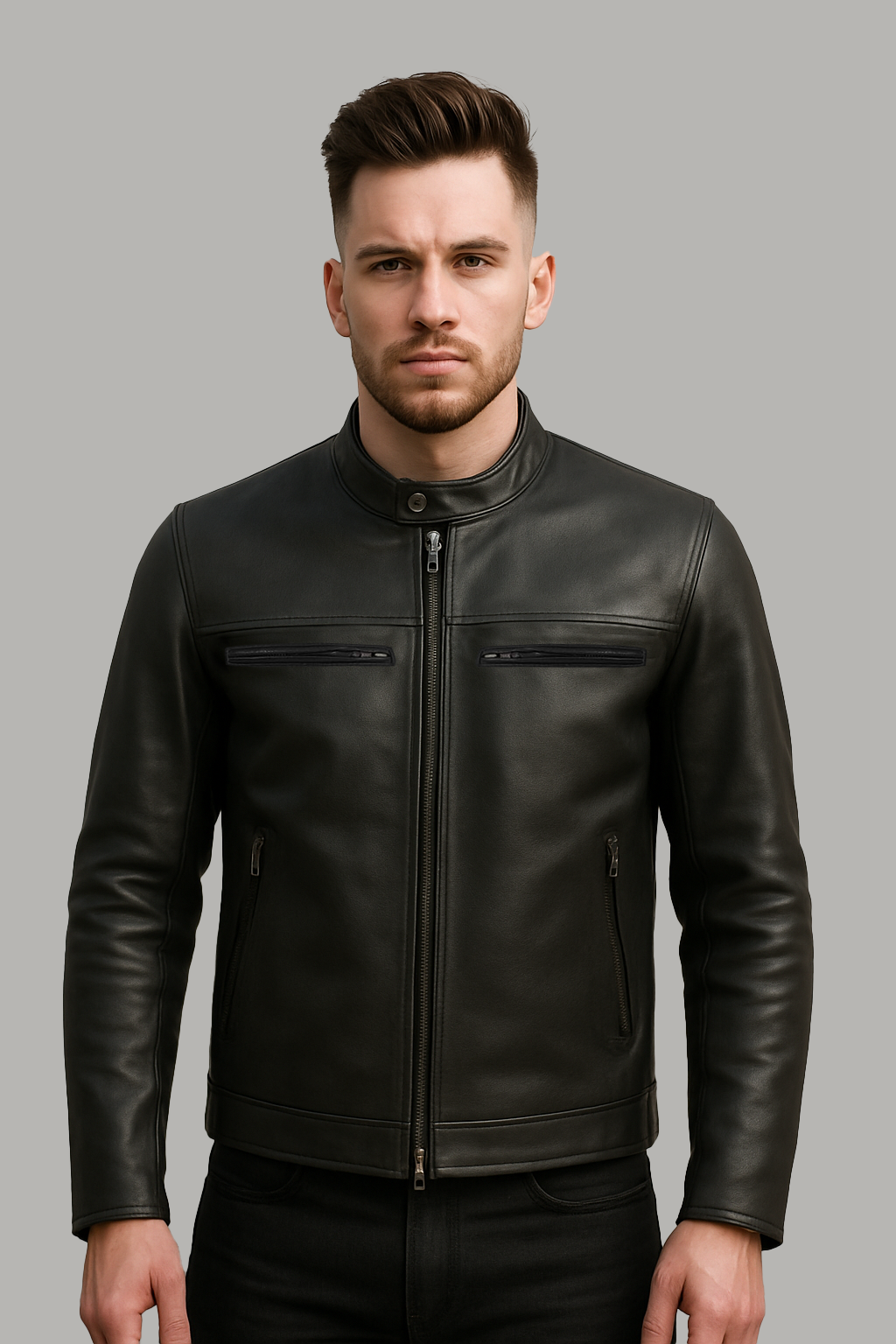Midnight Vault Man's Motorcycle leather jacket