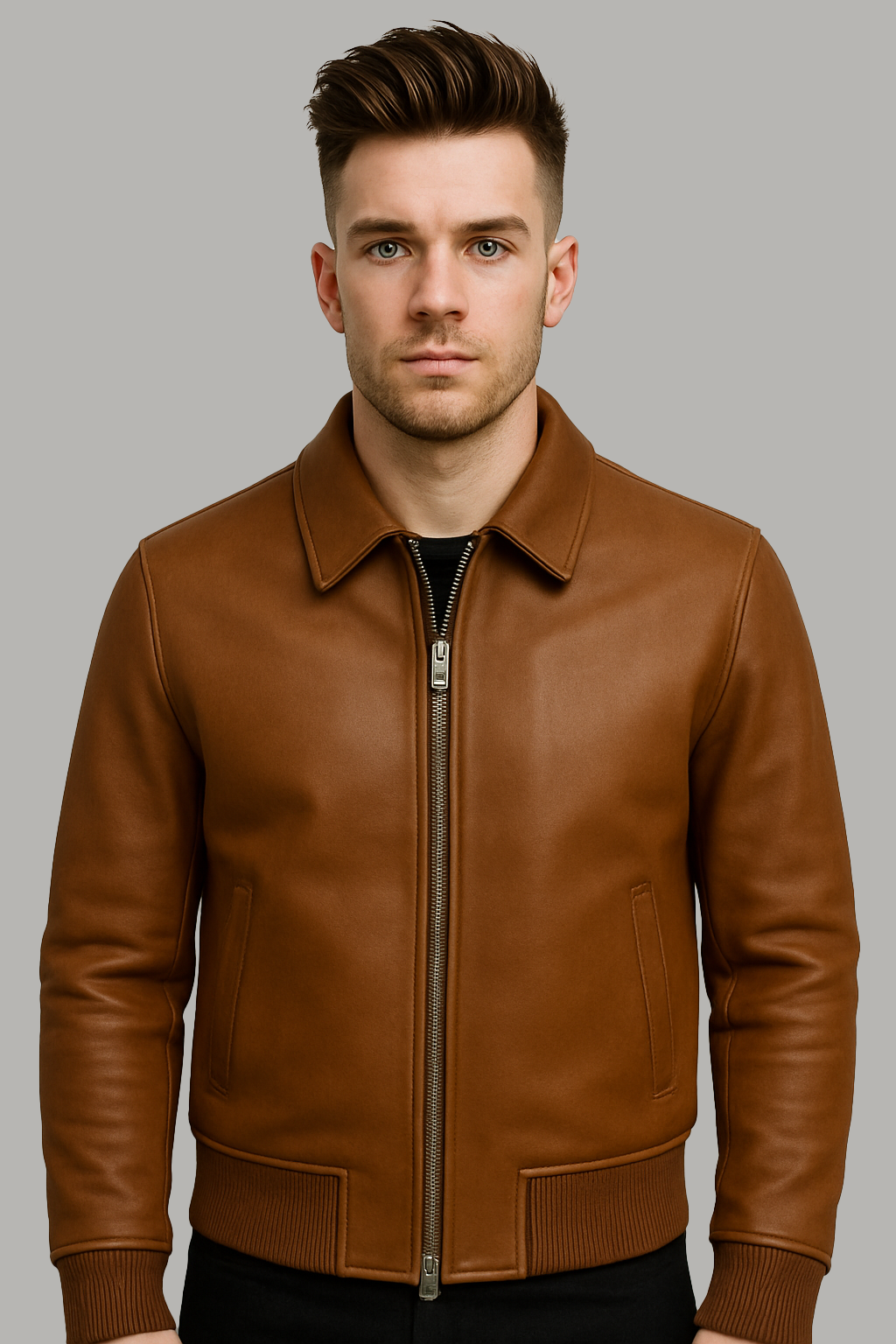 The Heritage Bomber Man's Motorcycle Leather Jacket