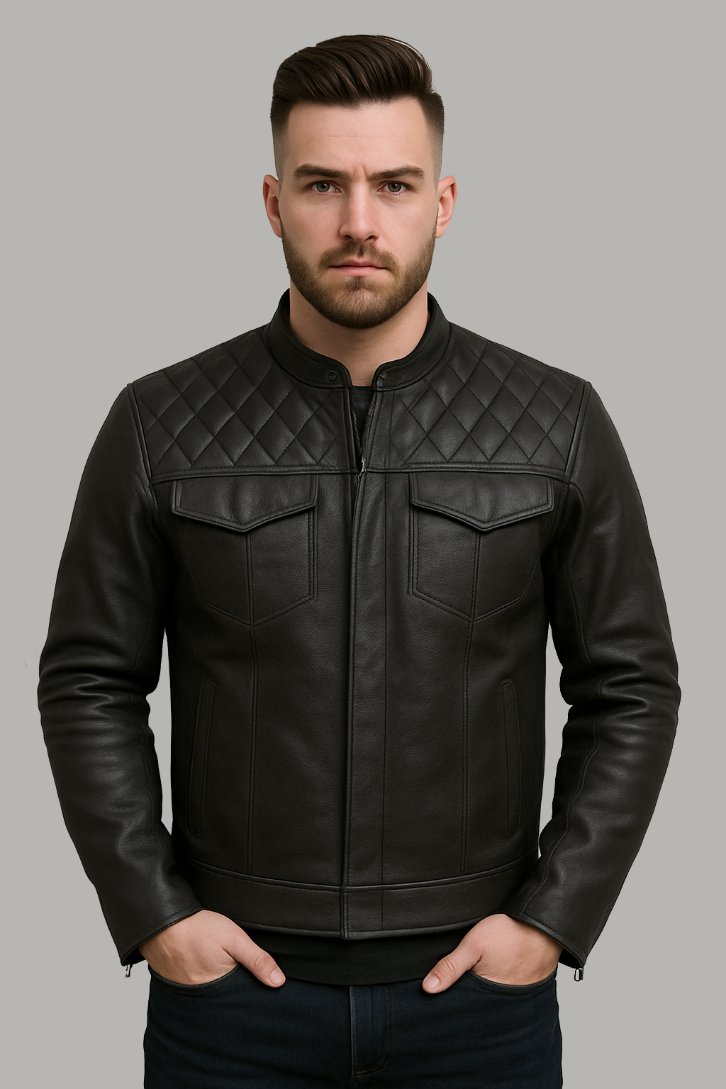 Ember Guard Men's Motorcycle leather jacket