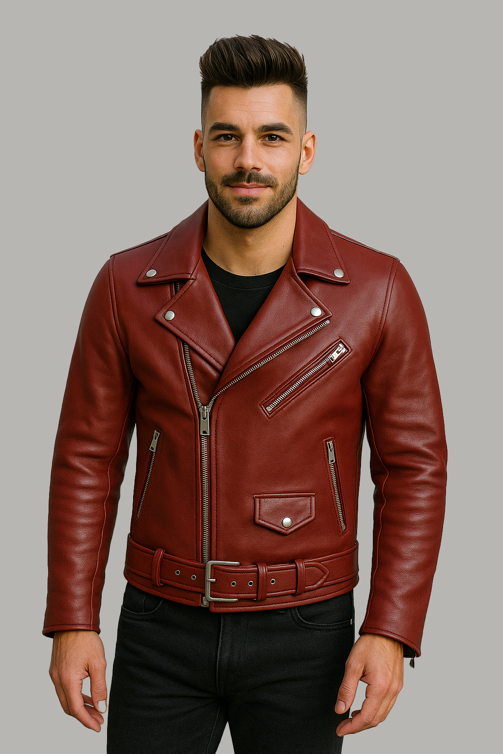 Bronco Blaze Man's Motorcycle Leather Jacket