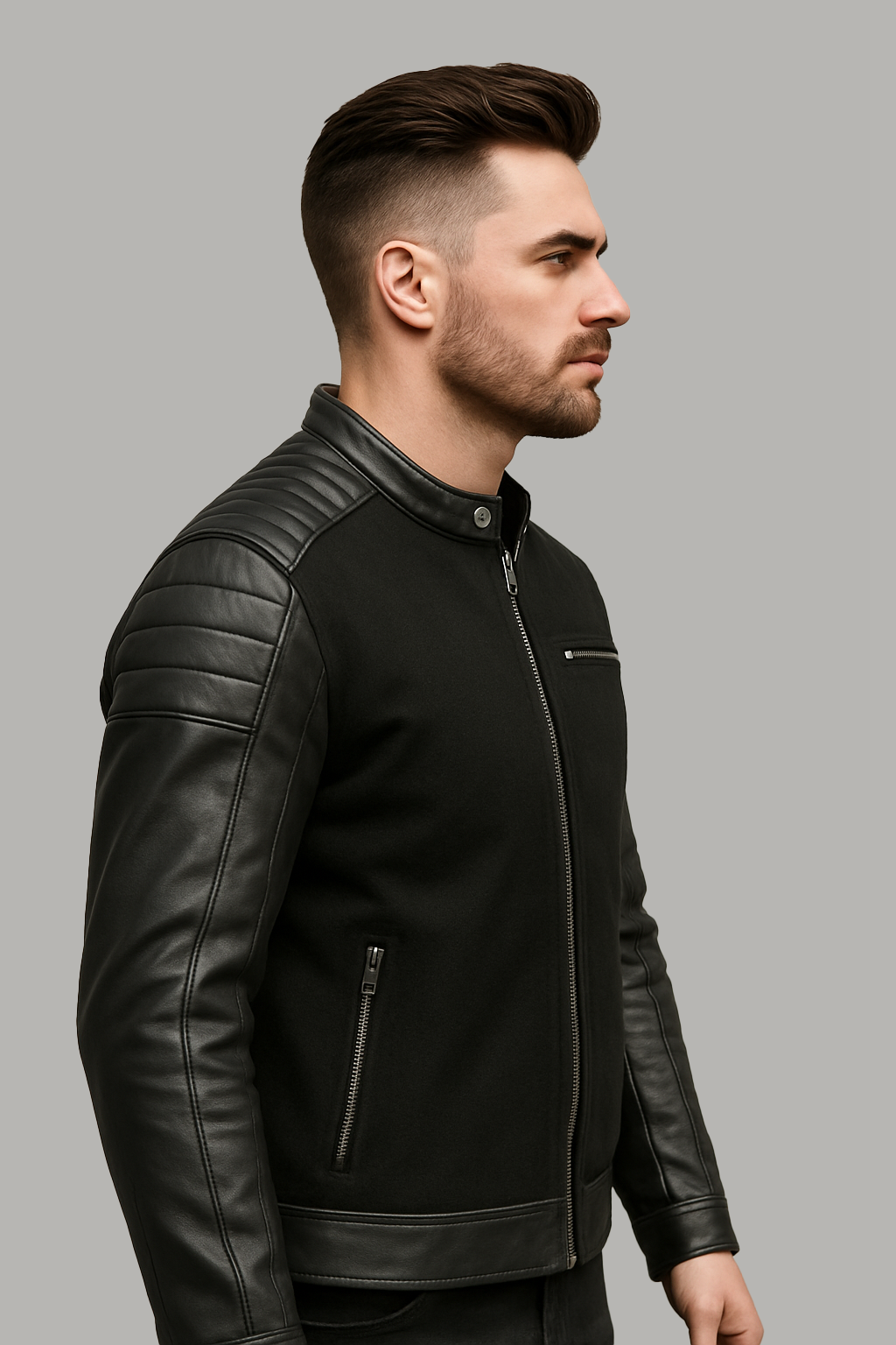 Blackout Prime Man's Motorcycle Leather jacket