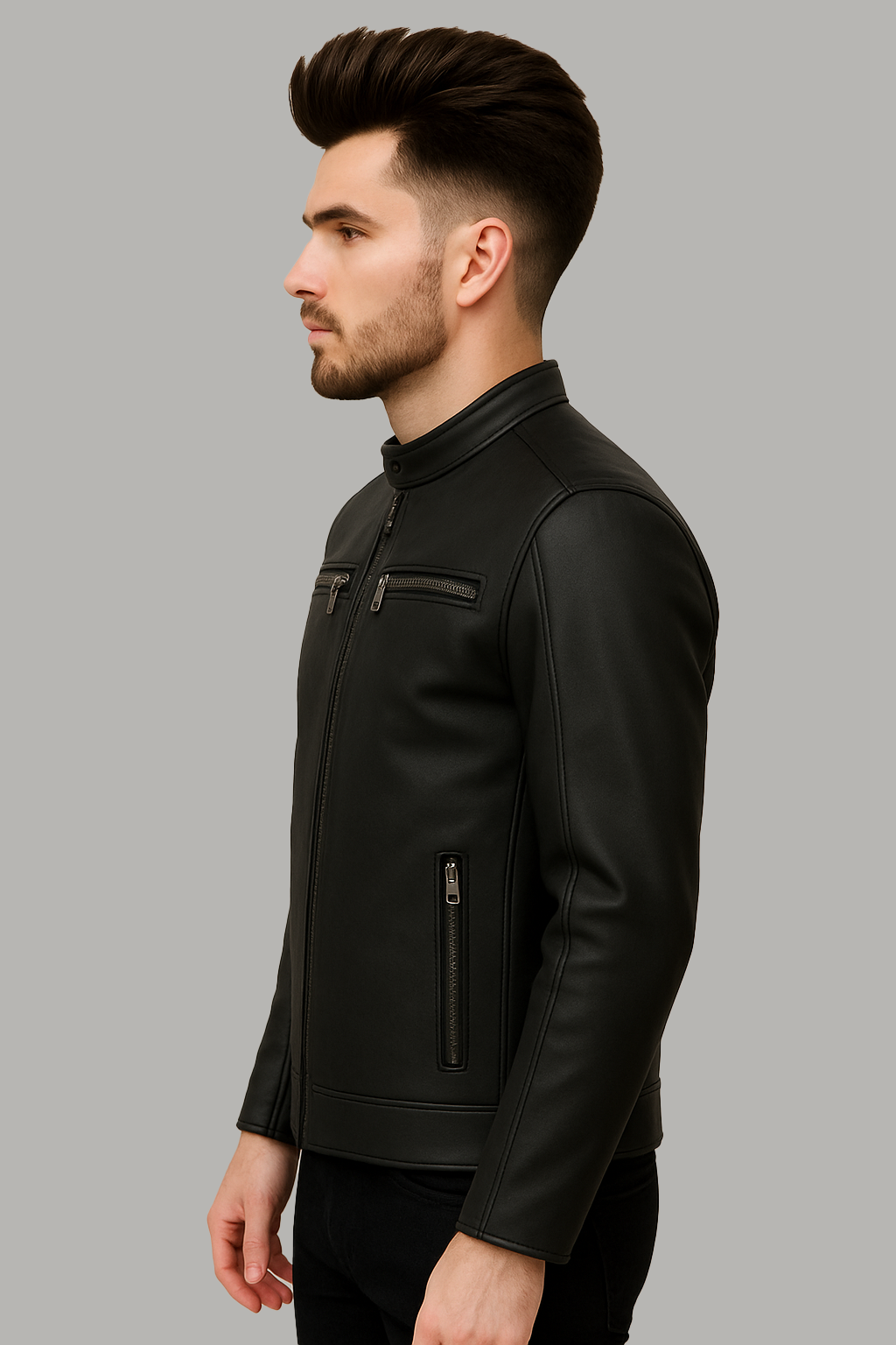 Vanguard Moto Man's Motorcycle Leather Jacket