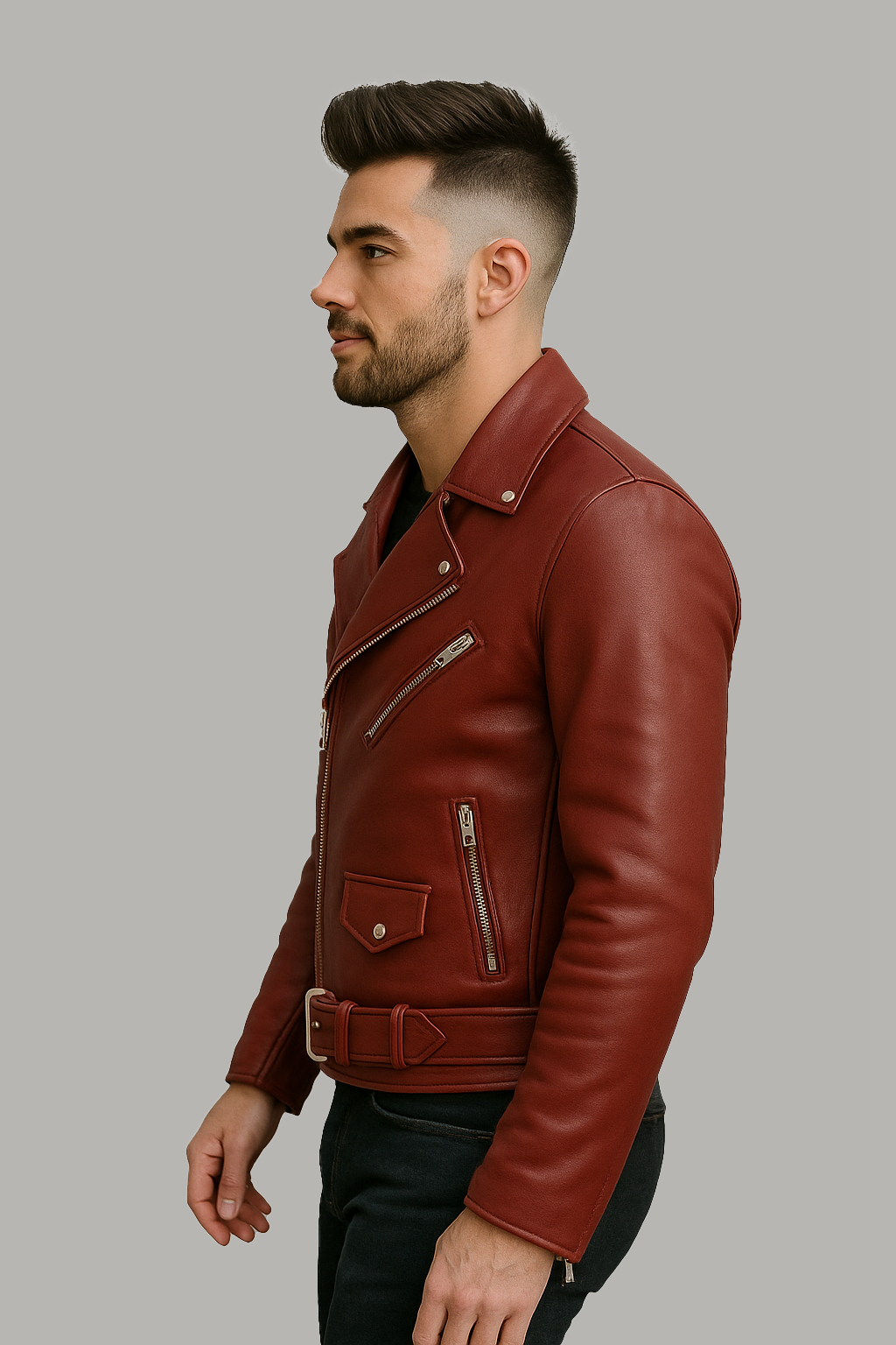 Bronco Blaze Man's Motorcycle Leather Jacket