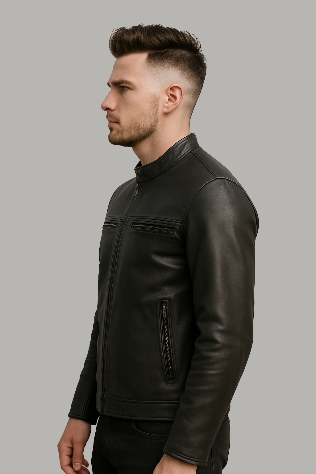 Midnight Vault Man's Motorcycle leather jacket