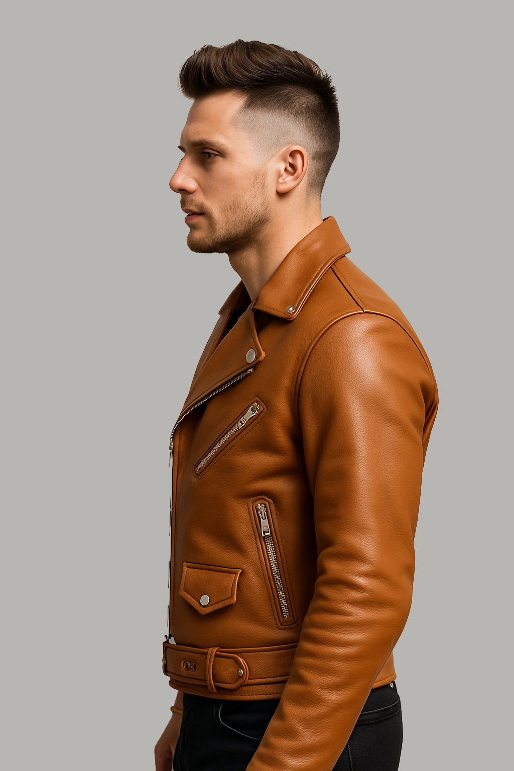 Bronco Blaze Man's Motorcycle Leather Jacket