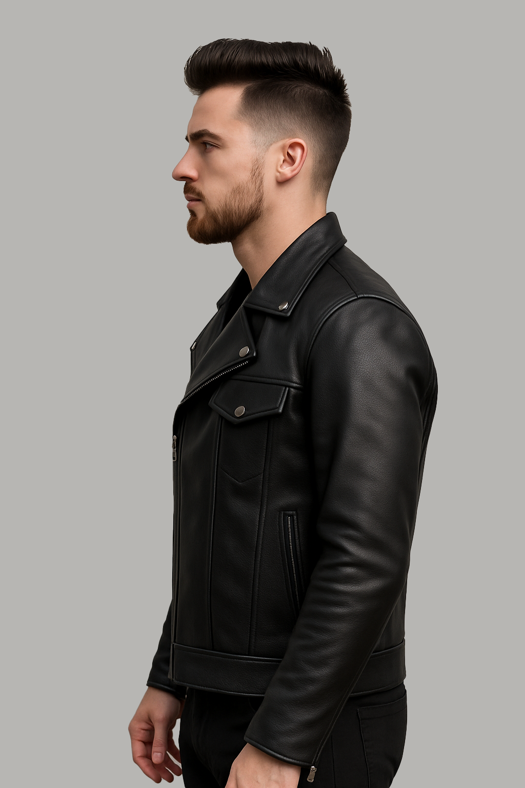 Rider's Creed Man's Motorcycle Leather Jacket