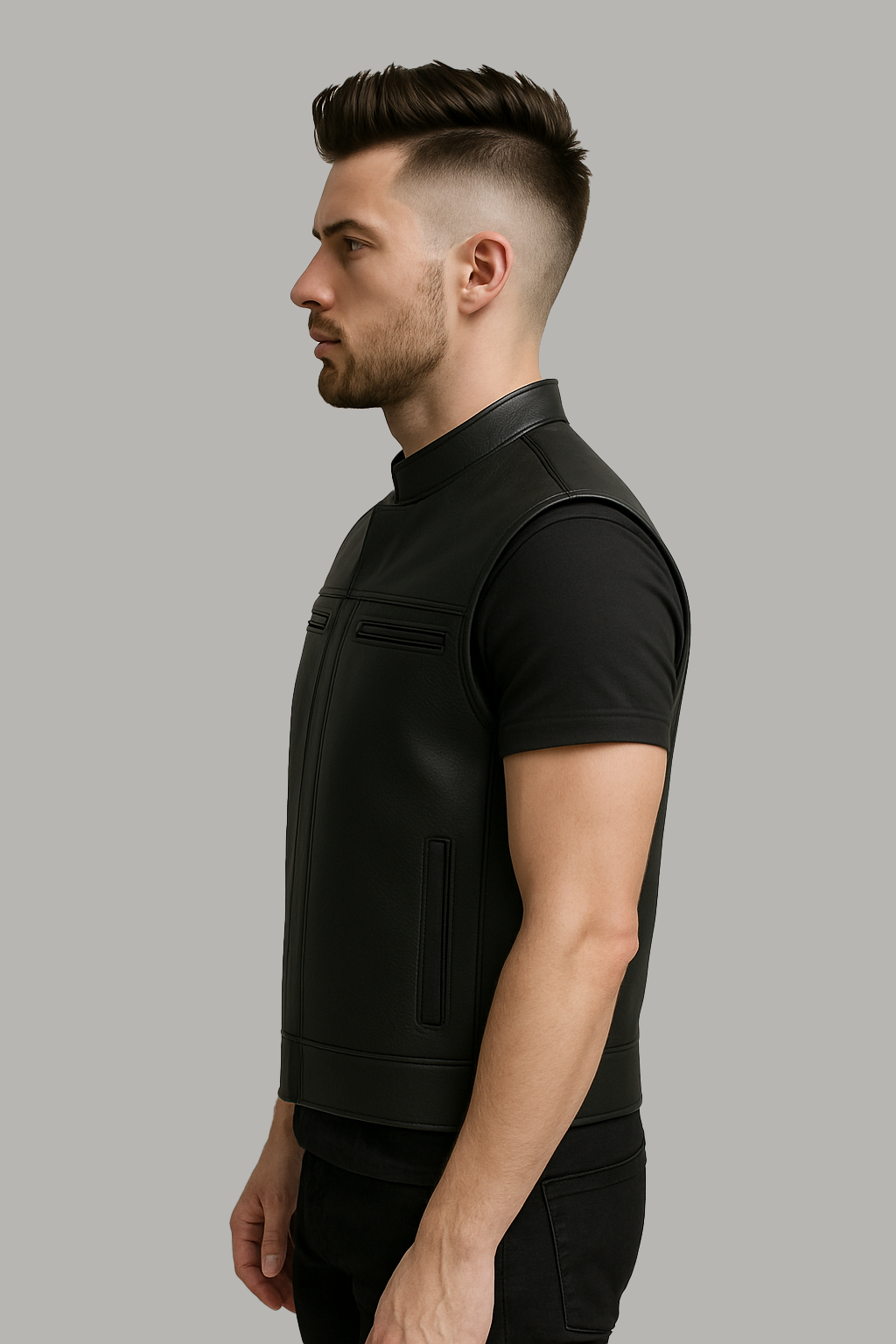 Voidrunner - Men's Motorcycle Perforated Leather Vest