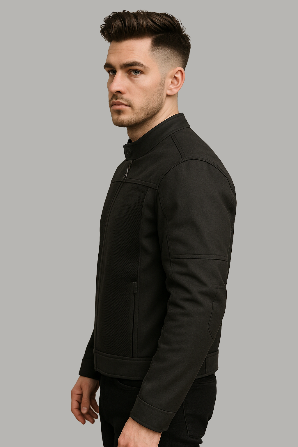 Velocity Black Man's Motorcycle Textile Jacket