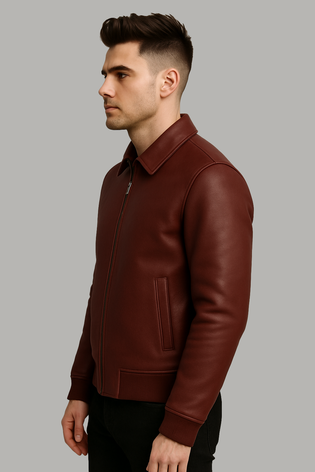 The Heritage Bomber Man's Motorcycle Leather Jacket