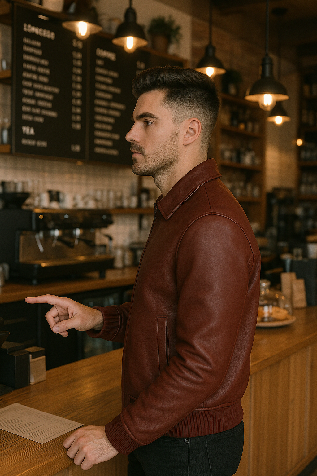 The Heritage Bomber Man's Motorcycle Leather Jacket