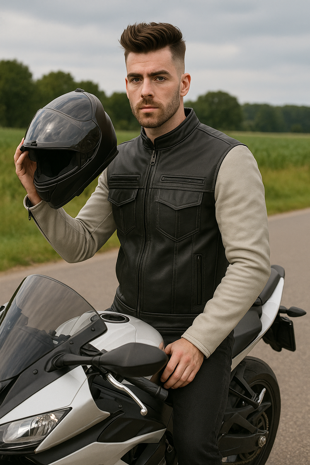 Inferno Edge Man's Moto Leather Jacket