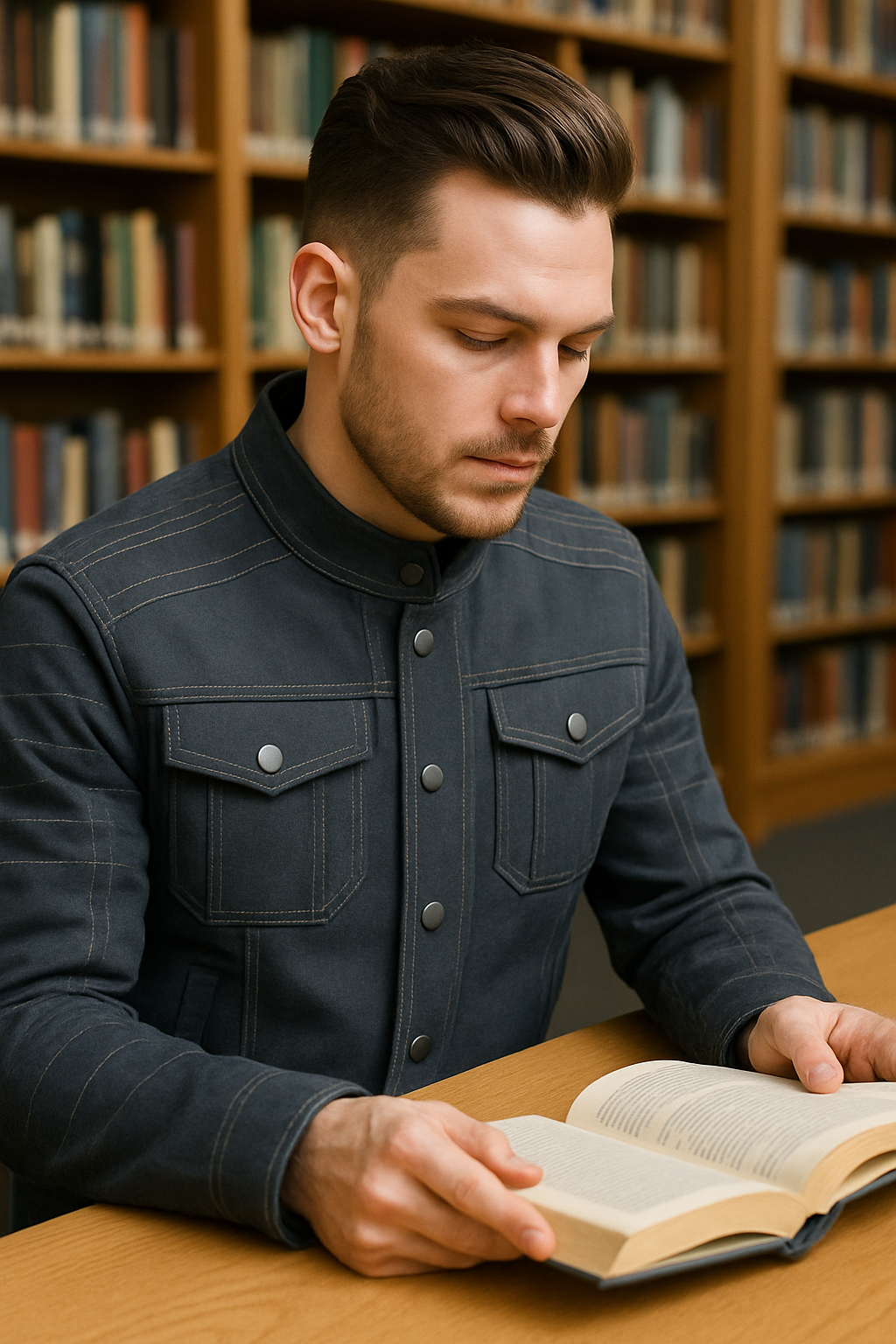 Command Denim Man's Motorcycle Jacket