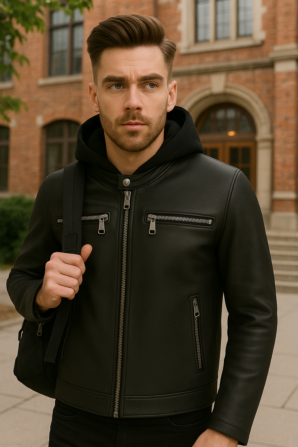 Night Vortex Man's Motorcycle leather jacket