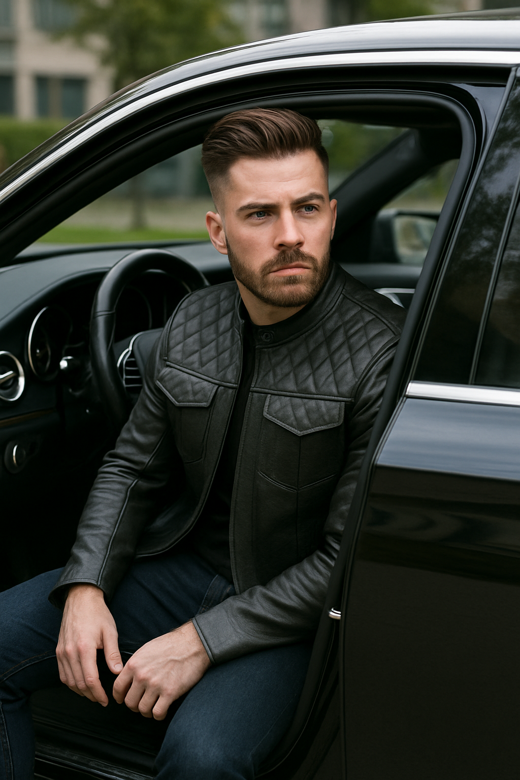 Ember Guard Men's Motorcycle leather jacket