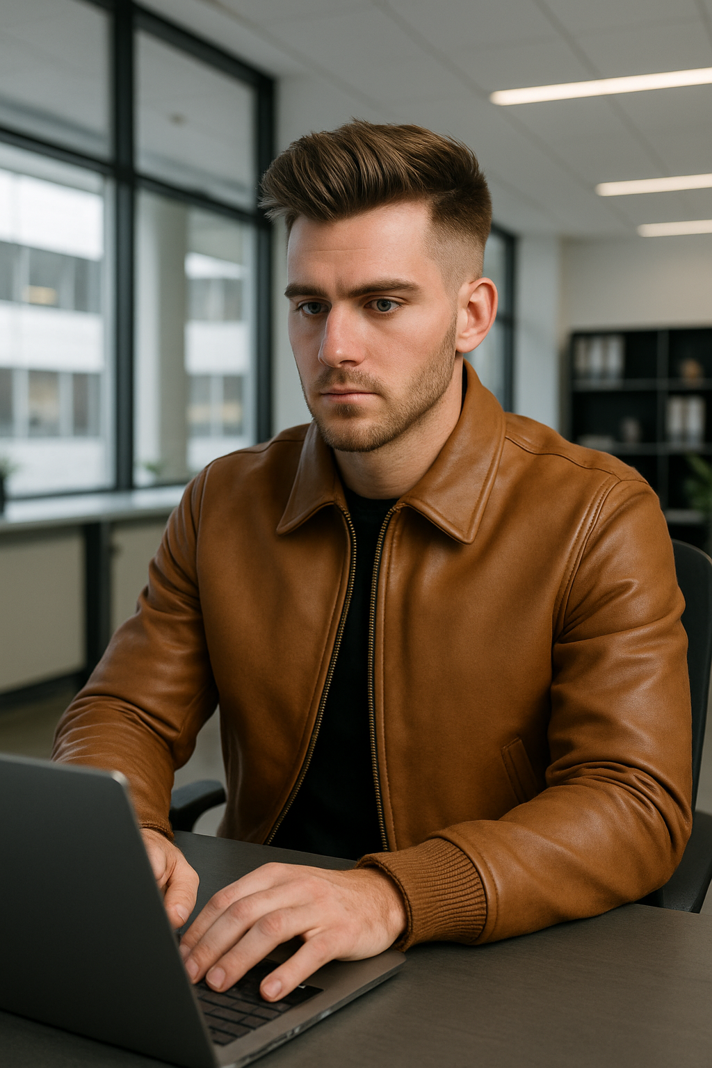 The Heritage Bomber Man's Motorcycle Leather Jacket
