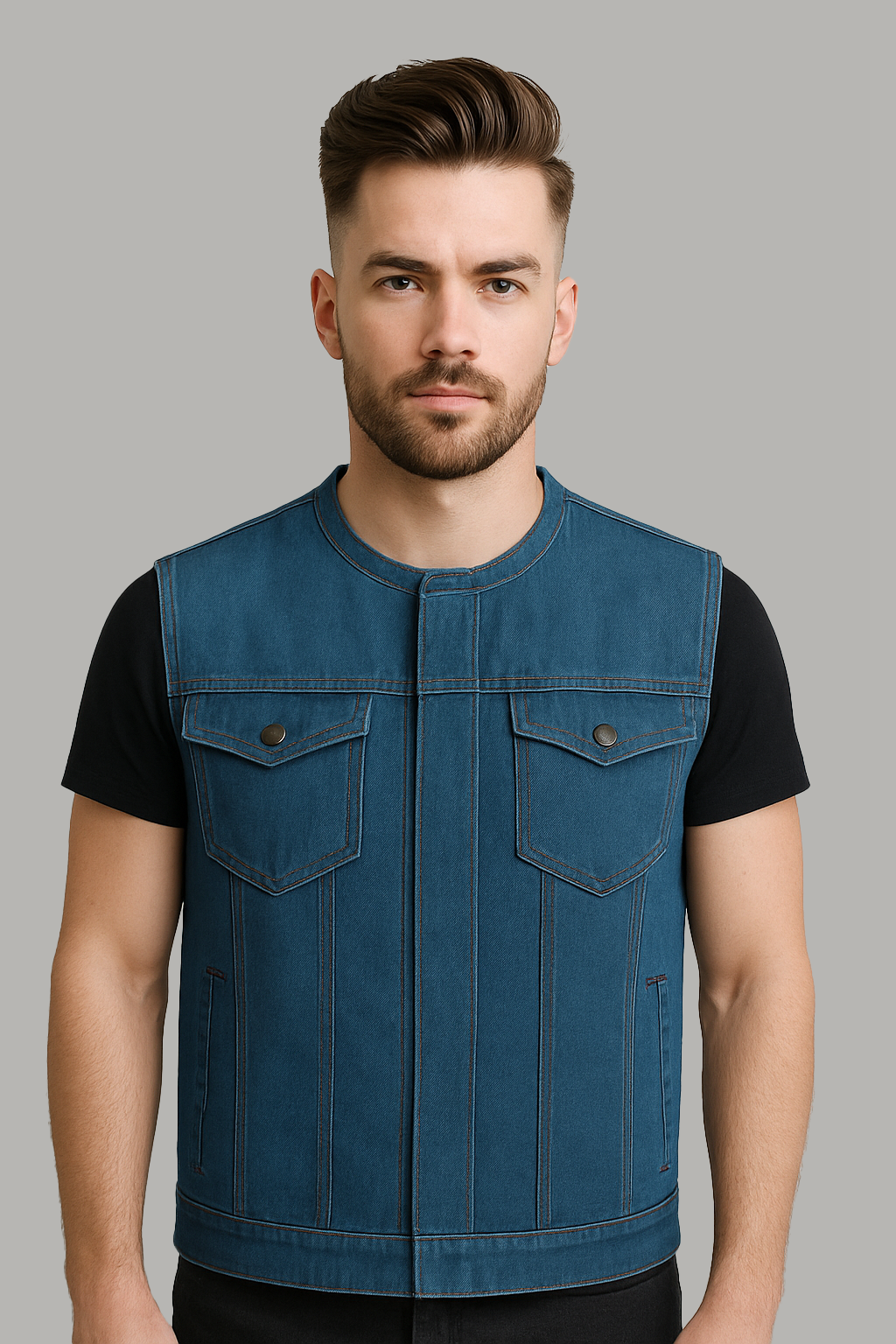 Bastion – Men’s Motorcycle Denim Vest