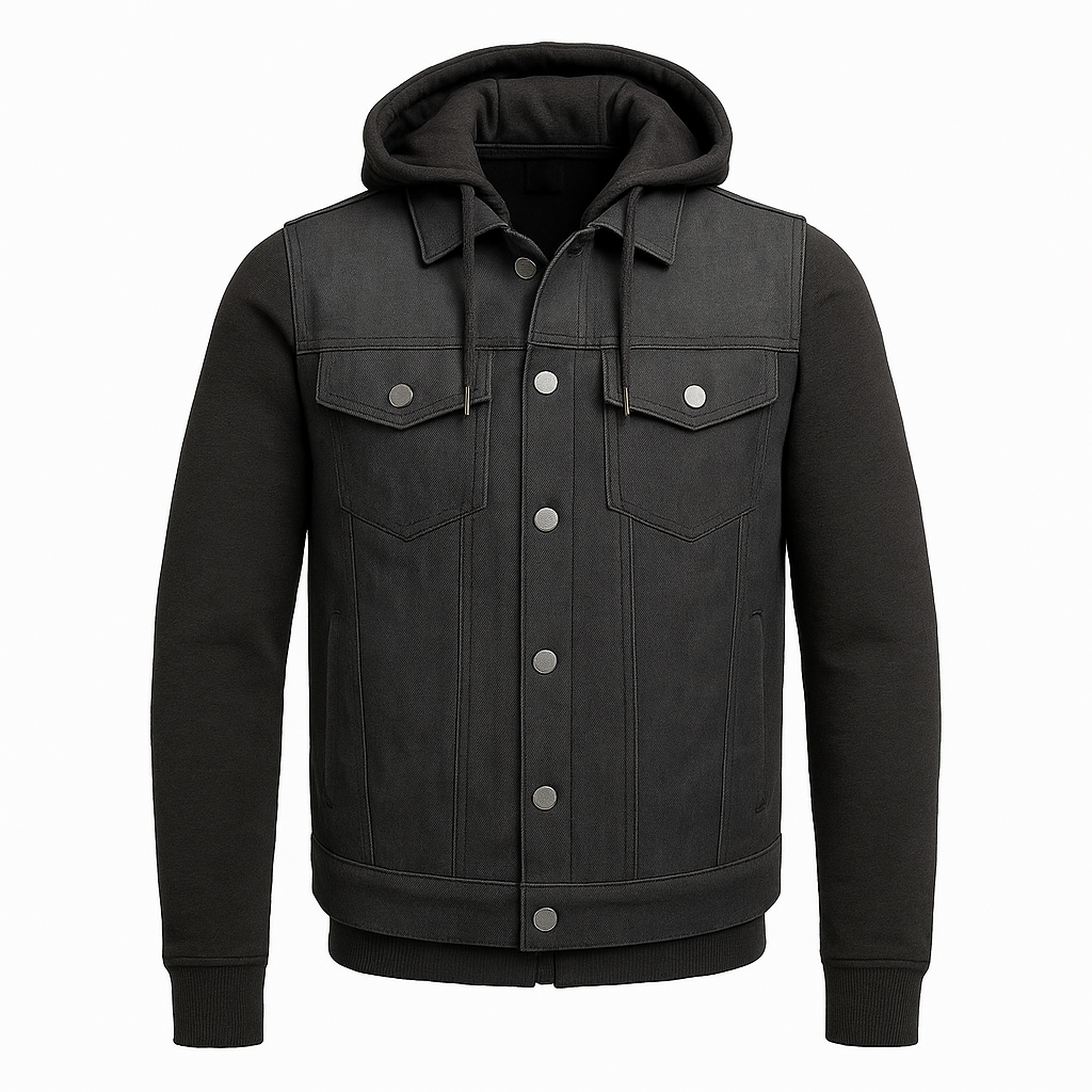 Ashmark – Men's Motorcycle Denim Vest & Hoodie