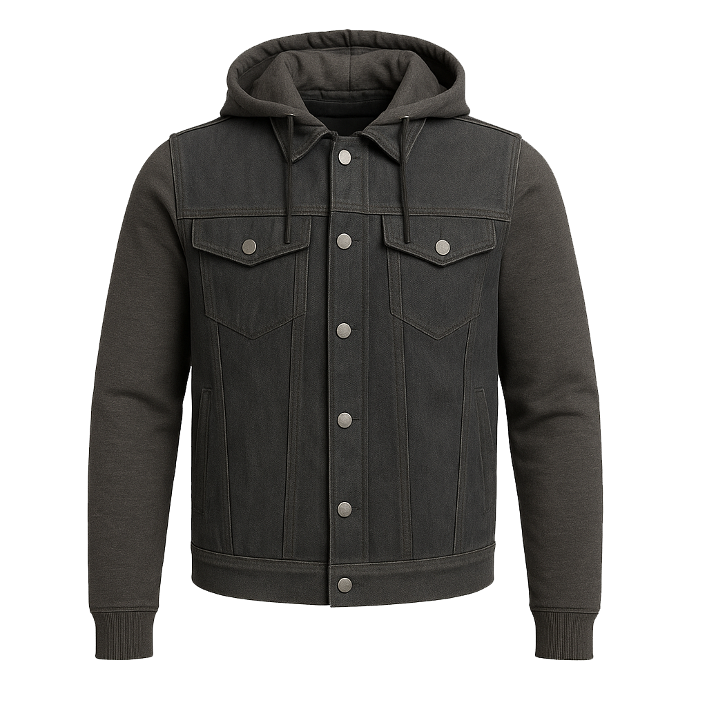 Ashmark – Men's Motorcycle Denim Vest & Hoodie