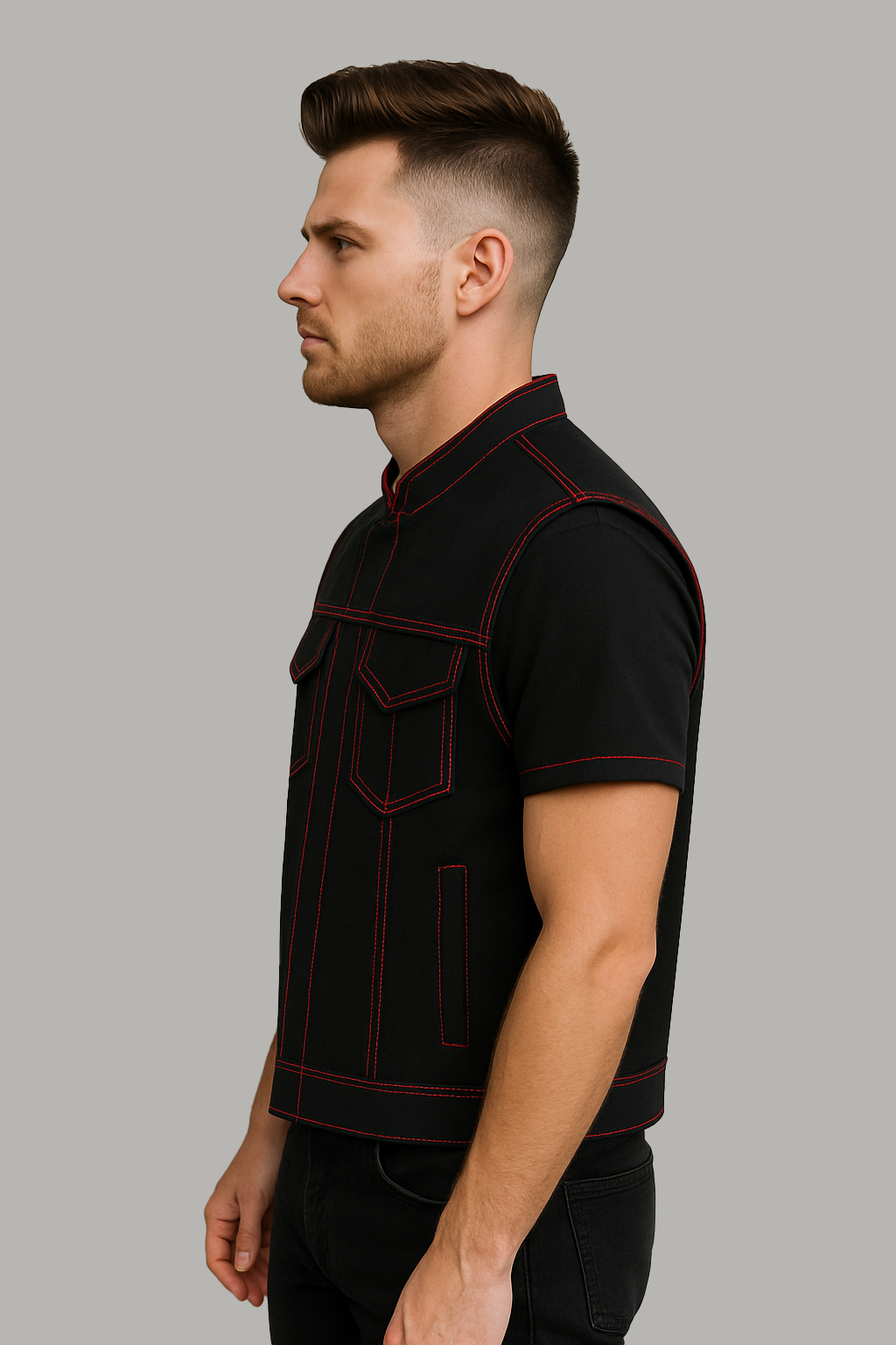 Bloodstone – Men’s Motorcycle Denim Vest