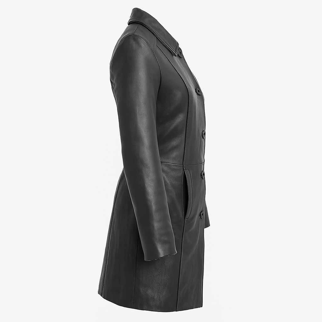 stylish black biker leather jacket women modern street style