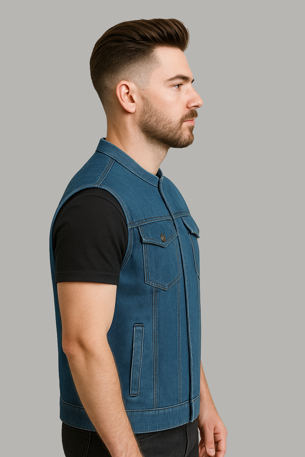 Bastion – Men’s Motorcycle Denim Vest