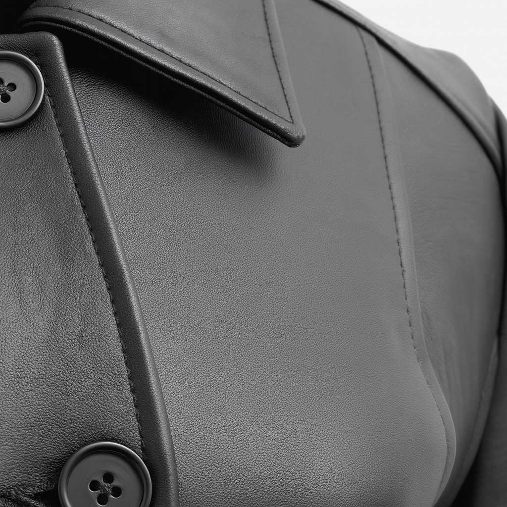 women genuine leather jacket close up texture premium quality