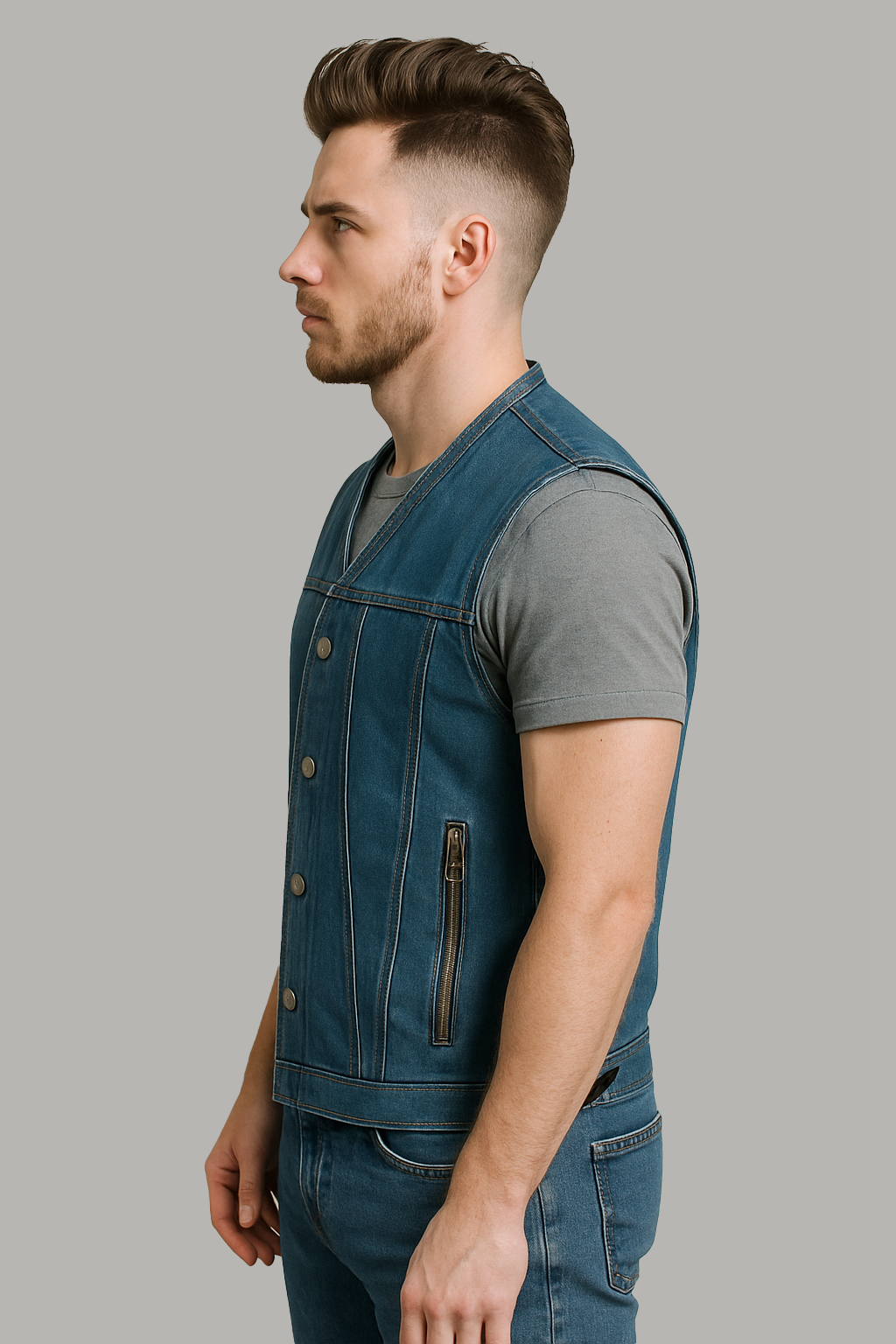 Rabel - Men's Motorcycle Denim Vest